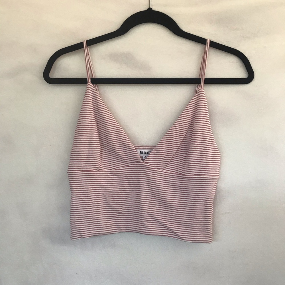 BB Dakota Triangle Striped Crop Top